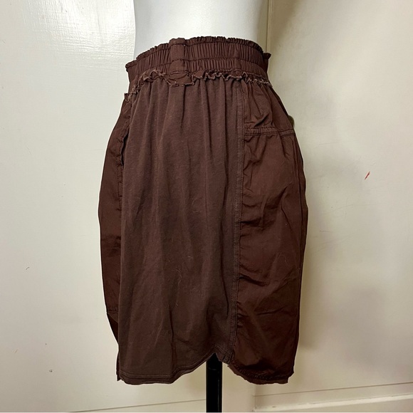 Free People Intimately Brown Perfect Pima Lounge Boxer Shorts XS - Picture 3 of 5